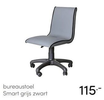 Baby & Tiener Bureaustoel smart grijs zwart aanbieding