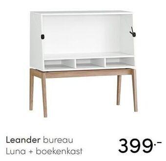 Baby & Tiener Leander bureau luna + boekenkast aanbieding
