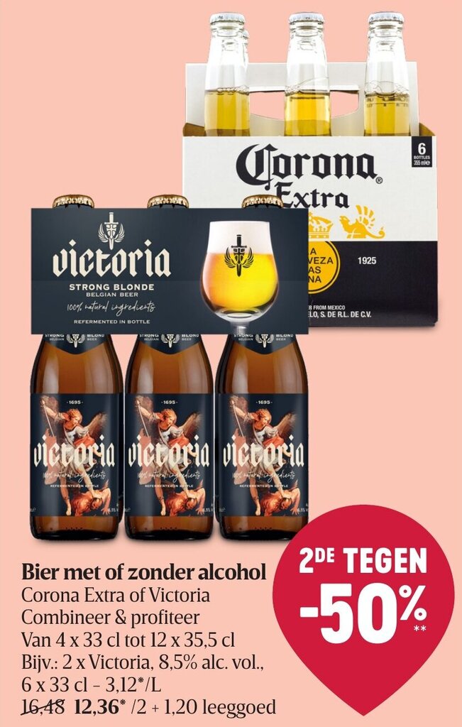 Bier met of zonder alcohol promotie bij Delhaize