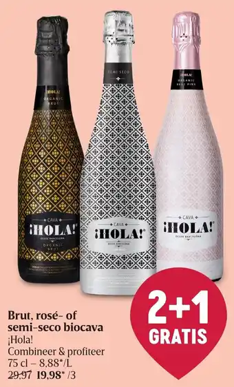 Delhaize Brut, rose- of semi-seco biocava aanbieding