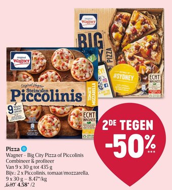 Delhaize Pizza Wagner aanbieding