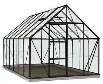 ACD serre Intro Grow Oliver gehard glas & aluminium zwart 9,9 m²