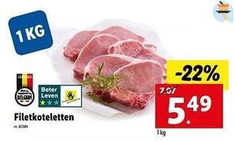 Lidl Filetkoteletten aanbieding