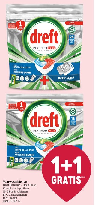 Delhaize Vaatwastabletten aanbieding