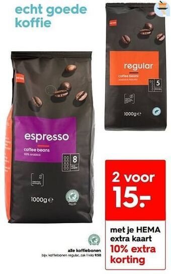 HEMA Koffiebonen aanbieding