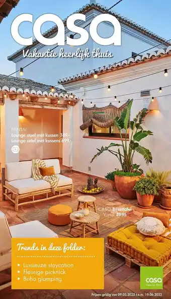 Casa Lounge Stoel Met Kussen, Lounge Zetel Met Kussens, Bijzettafel aanbieding