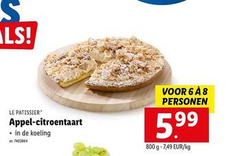 Lidl Appel Citroentaart aanbieding