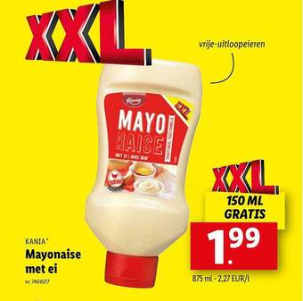Lidl Mayonaise Met Ei aanbieding