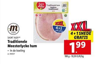 Lidl Traditionele Meesterlycke Ham aanbieding