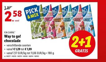 Lidl Way To Go Chocolade aanbieding
