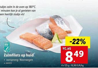 Lidl Zalmfilets Op Huid aanbieding