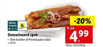 Lidl Gemarineerd Spek aanbieding