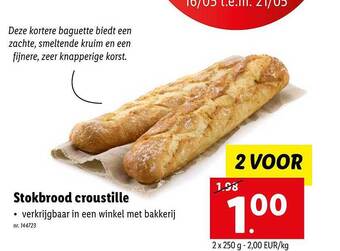 Lidl Stokbrood Croustille aanbieding