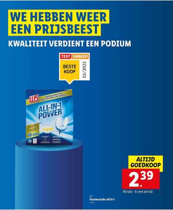 Lidl Vaatwastabs All In 1 aanbieding