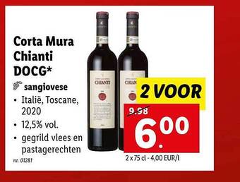 Lidl Corta Mura Chianti Docg aanbieding