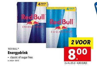 Lidl Red Bull Energydrink aanbieding