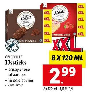 Lidl Ijssticks aanbieding