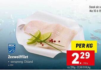 Lidl Zeewolffilet aanbieding