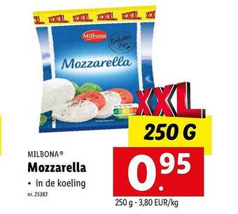 Lidl Mozzarella aanbieding