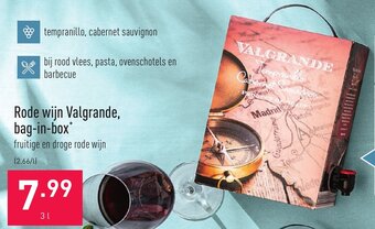 ALDI Rode wijn Valgrande, bag-in-box aanbieding