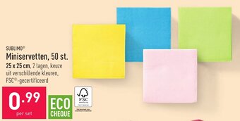 ALDI Sublimo Miniservetten, 50 st. aanbieding
