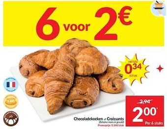 Intermarché Chocoladekoeken of croissants aanbieding