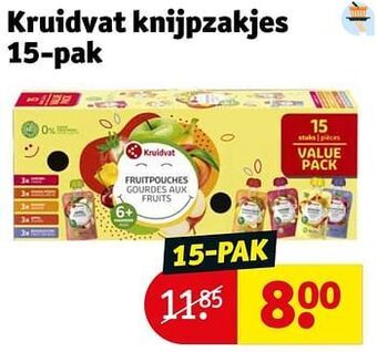 Kruidvat Kruidvat knijpzakjes aanbieding