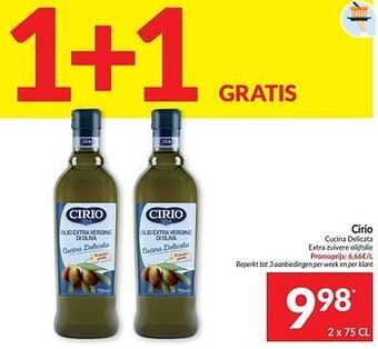 Intermarché Cirio cucina delicata extra zuivere olijfolie aanbieding