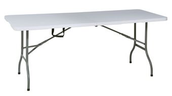 Lage Plooitafel Rechthoekig Wit 180 Cm