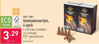 ALDI Grill Time Aanmaakvuurtjes, 4-pack aanbieding