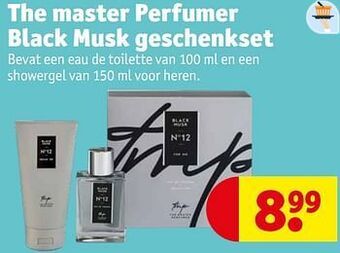 Kruidvat The master perfumer black musk geschenkset aanbieding