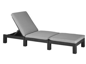 Hubo Allibert Daytona ligbed + kussen grijs aanbieding