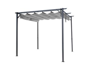 Hubo Garden Plus Umbriel zonnetent 285x285 cm grijs aanbieding
