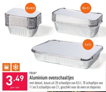 ALDI Folia Aluminium ovenschaaltjes aanbieding