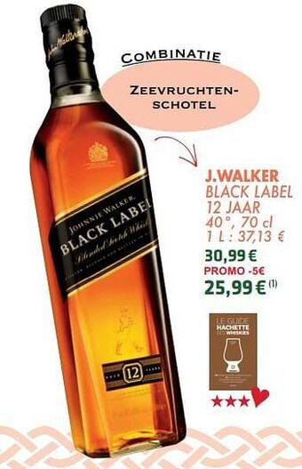 Cora J.walker black label 12 jaar aanbieding