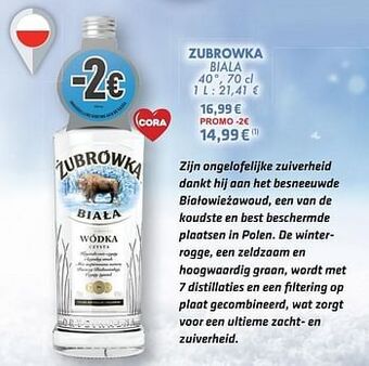 Cora Zubrowka biala aanbieding