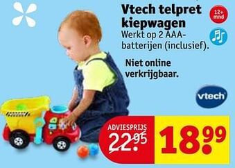 Kruidvat Vtech telpret kiepwagen aanbieding