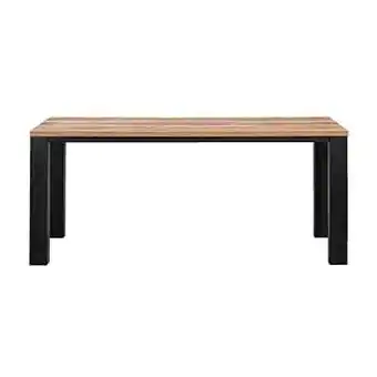 Leen Bakker Eetkamertafel Luc - antraciet-/eikenkleur - 77x179x90 cm - Leen Bakker aanbieding