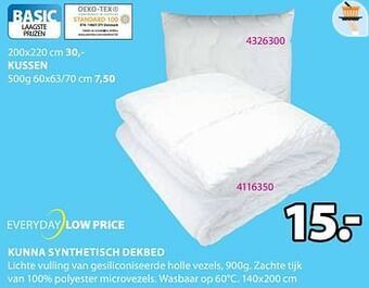 Jysk Kunna synthetisch dekbed aanbieding