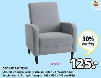 Jysk Gedved fauteuil aanbieding