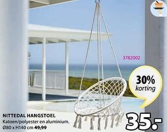 Jysk Nittedal hangstoel aanbieding
