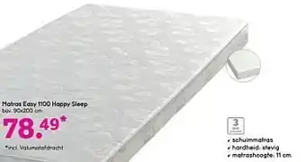 Leen Bakker Matras easy 1100 happy sleep aanbieding