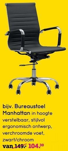 Leen Bakker Bureaustoel manhattan aanbieding