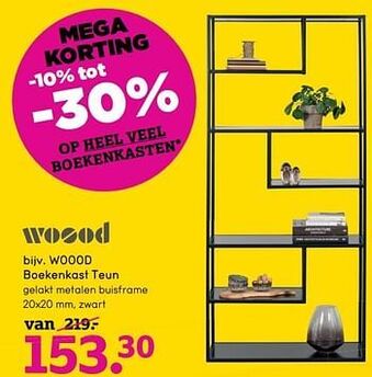 Woood boekenkast teun