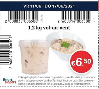 Buurtslagers 1,2 kg vol-au-vent aanbieding