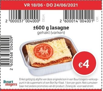 Lasagne 600g
