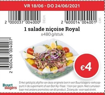 Buurtslagers 1 Salade Niçoise Royal aanbieding