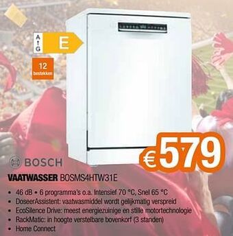 Expert Bosch vaatwasser bosms4htw31e aanbieding