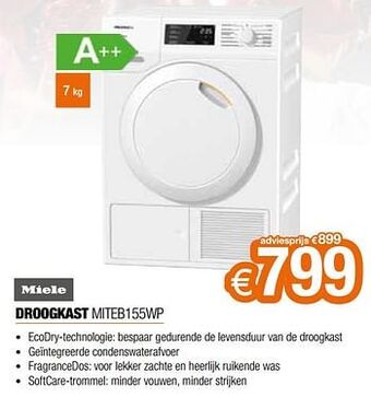 Expert Miele droogkast miteb155wp aanbieding