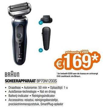 Braun scheerapparaat bp70n1200s